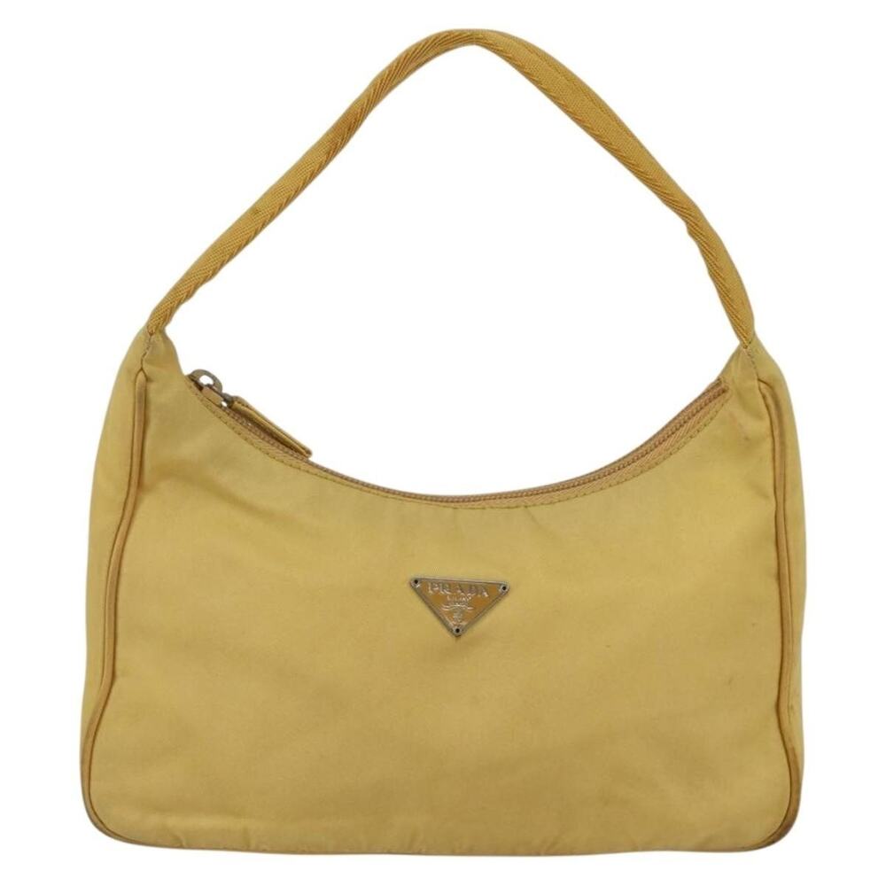 Prada Nylon Hand Pouch Yellow